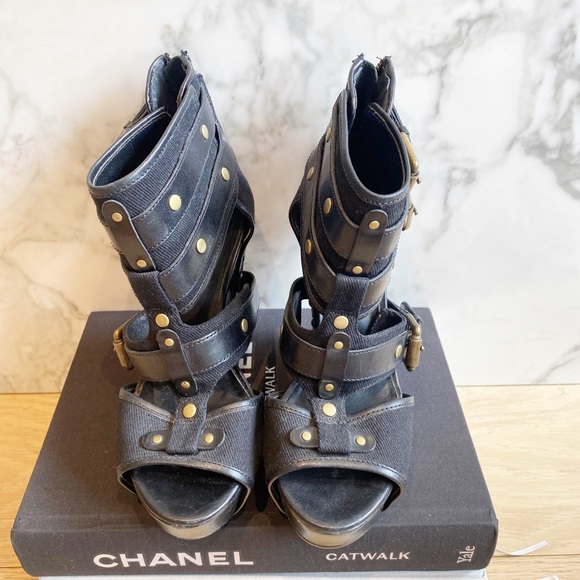 ASH Lyn Buckle Wedge Sandal 7.5 - Picture 9 of 9